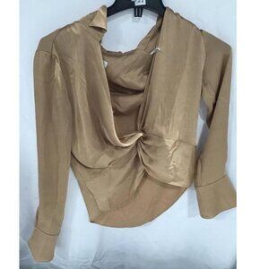 NEW Ever New Melbourne Belly Shirt sz 2 beige